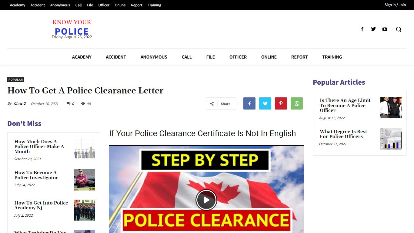 How To Get A Police Clearance Letter - KnowYourPolice.net