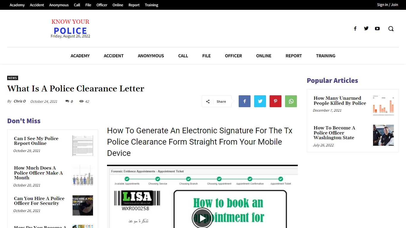 What Is A Police Clearance Letter - KnowYourPolice.net